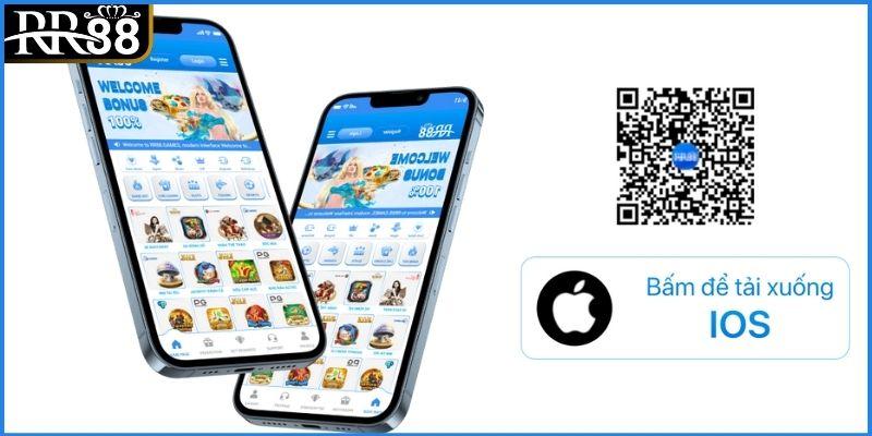 Thao tác tải ứng dụng RR88 về HĐH IOS